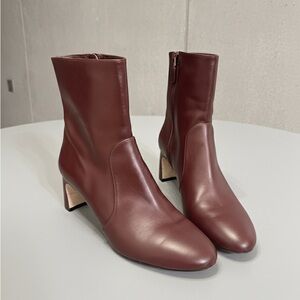 Stuart Weitzman Burgundy Leather Boots